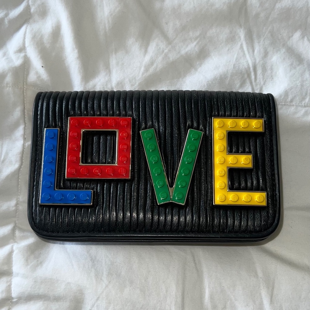 Les Petits Joueurs LOVE Leather Clutch